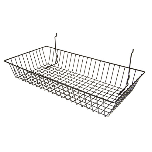 Shallow Wire Display Basket, 24 x 12 x 4