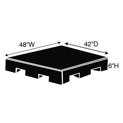 Fixed Width Elevated 48 x 72 Floorstand Steel Base Display – FloorStands