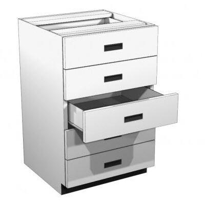 Lozier Metal Rx 5-Drawer Unit