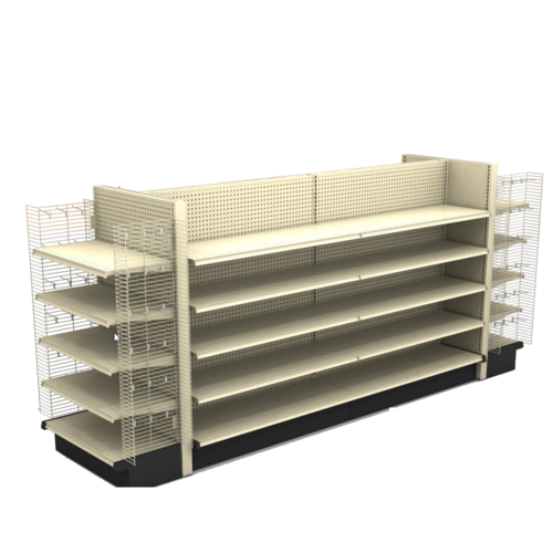 8' Gondola Island Retail Merchandiser - Beige