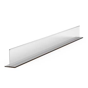 Acrylic Gondola Shelf Fence, Clear Plastic Shelf Dividers