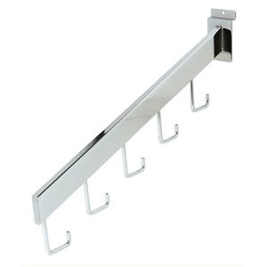 5 J-Hook Slatwall Downslant Rectangular Waterfall