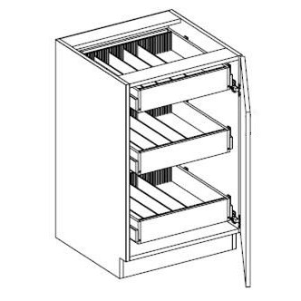 Narcotics Cabinet, Wood, 3-Drawer with Lock