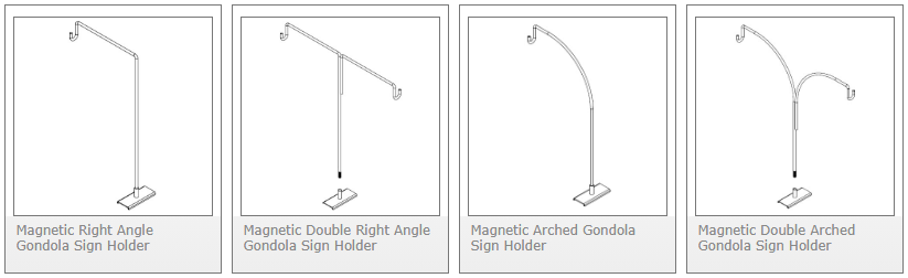 Magnetic Gondola Sign Holders