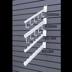 5 J-Hook Slatwall Downslant Rectangular Waterfall-Chrome