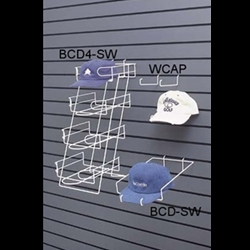 12 x 9 Wire Slatwall 4 Tier 20 Cap Display